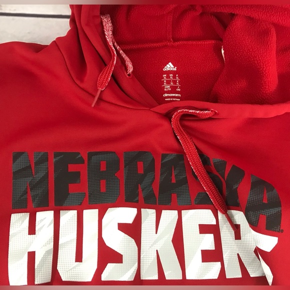 Nebraska Huskers Men’s XL Adidas Sideline Gear Hoodie - NWOT - Picture 3 of 3